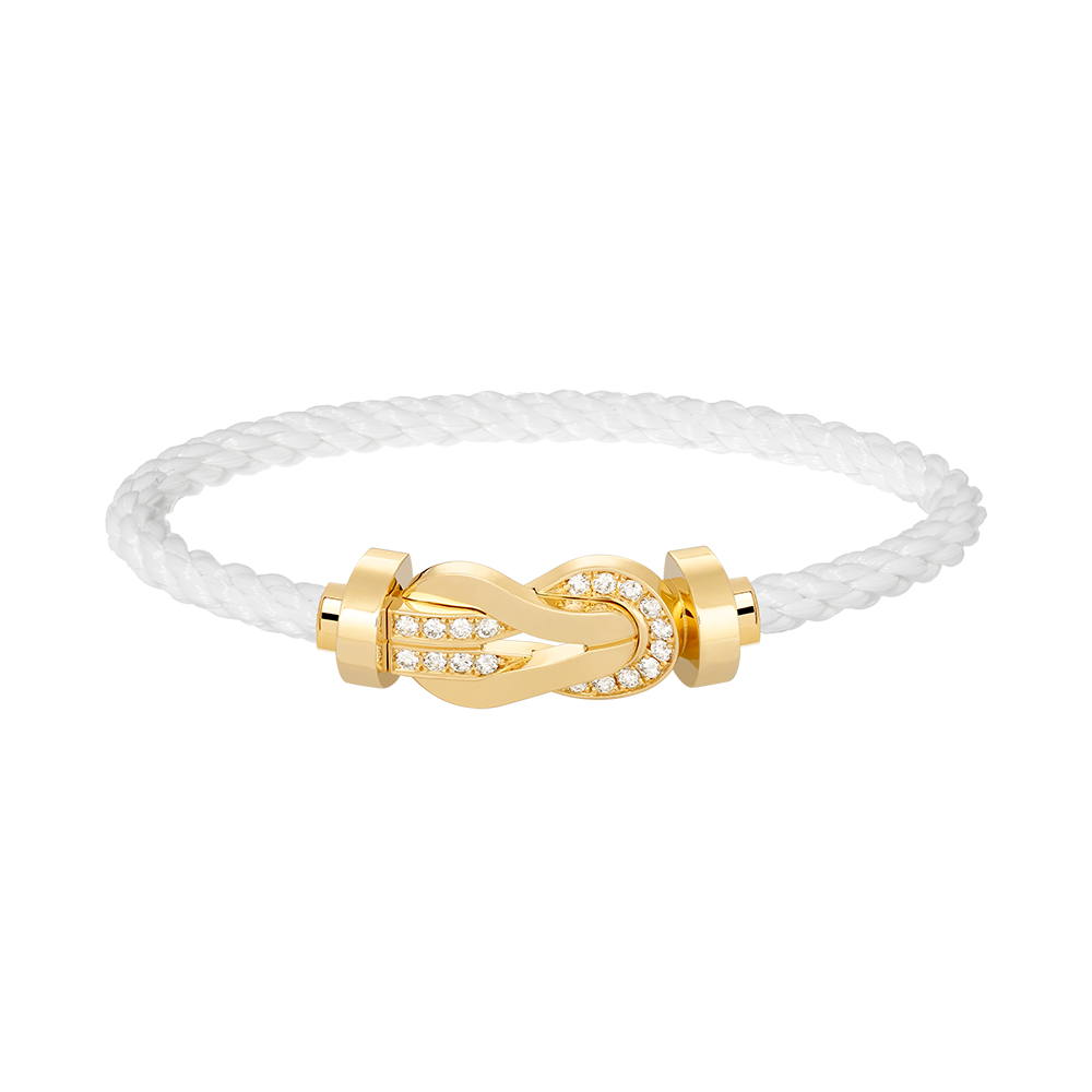 ¡®Moco¡¯CHANCE LARGE 8 FIGURE BUCKLE HALF DIAMOND BRACELET GOLD