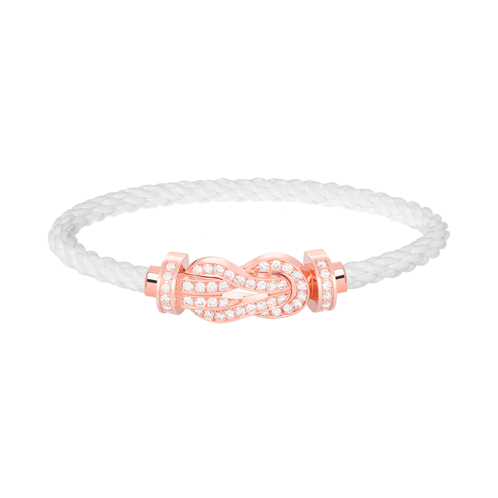 ¡®Moco¡¯CHANCE LARGE 8 FIGURE BUCKLE FULL DIAMOND BRACELET ROSE GOLD