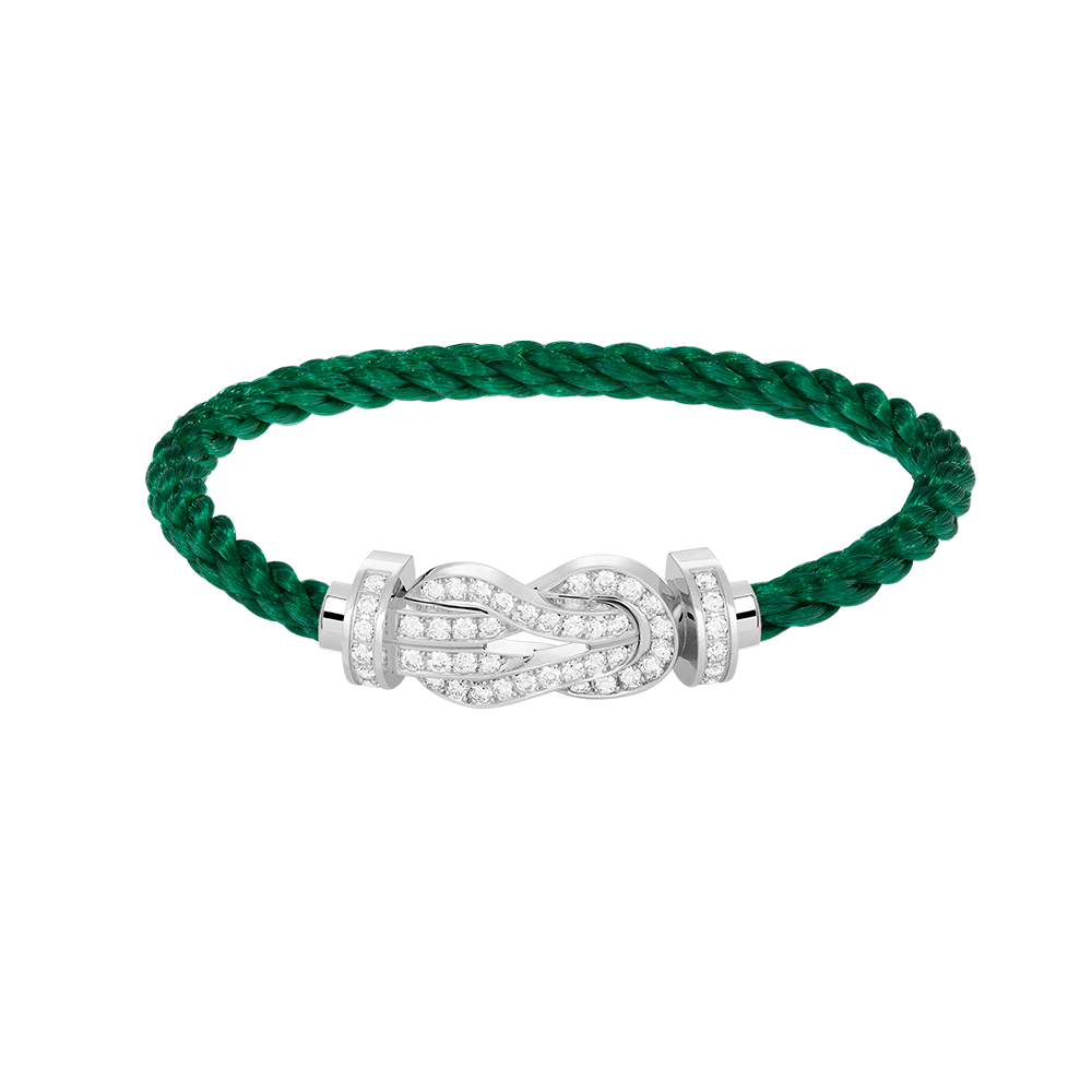 ¡®Moco¡¯CHANCE LARGE 8 FIGURE BUCKLE FULL DIAMOND BRACELET SILVER