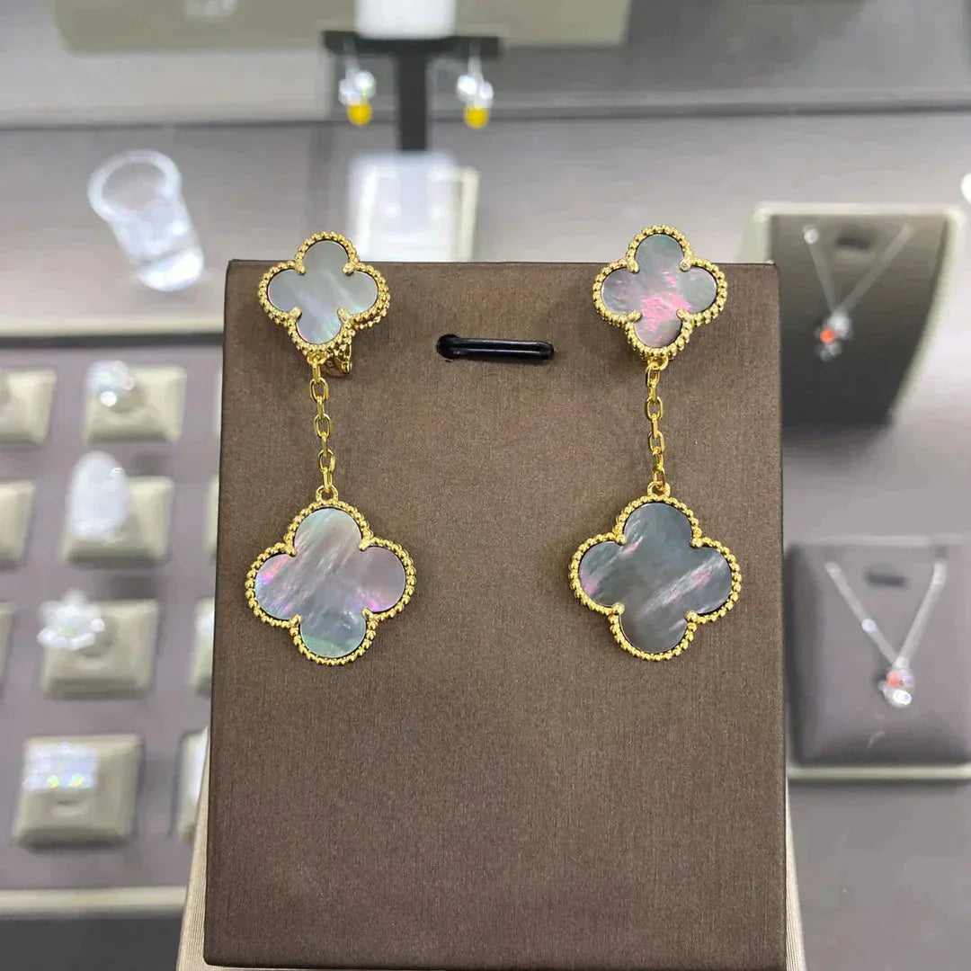 ¡®Moco¡¯CLOVER 2 MOTIFS EARRINGS (MULTIPLE CHOICESC