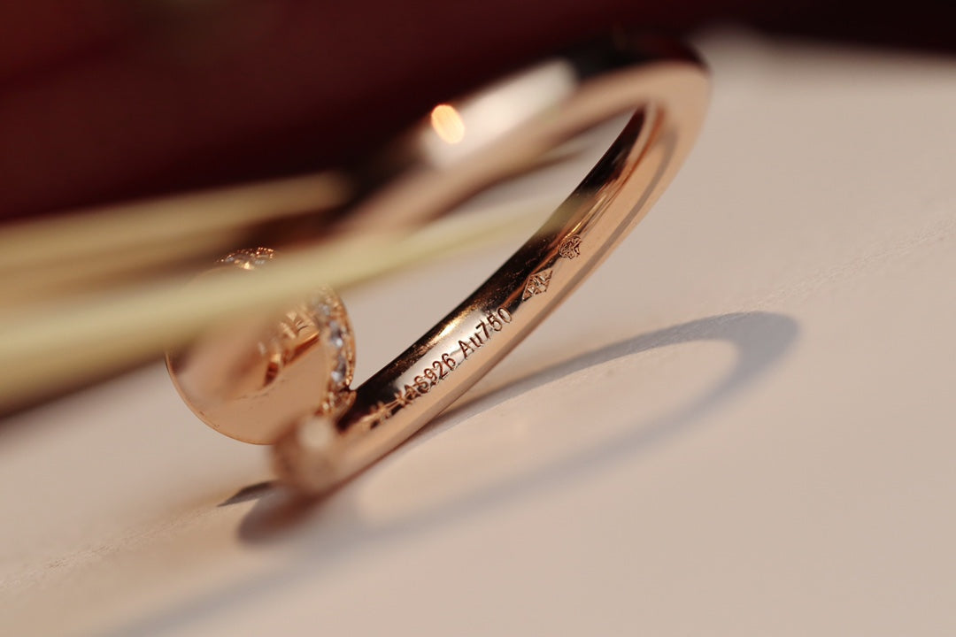 ¡®Moco¡¯JUSTE RING 2.65MM PINK GOLD DIAMOND