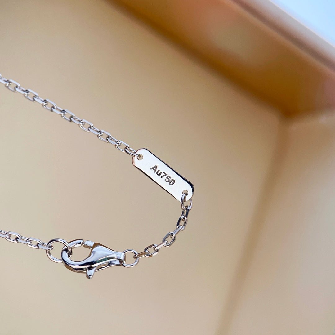 ¡®Moco¡¯CLOVER DIAMOND NECKLACE SILVER
