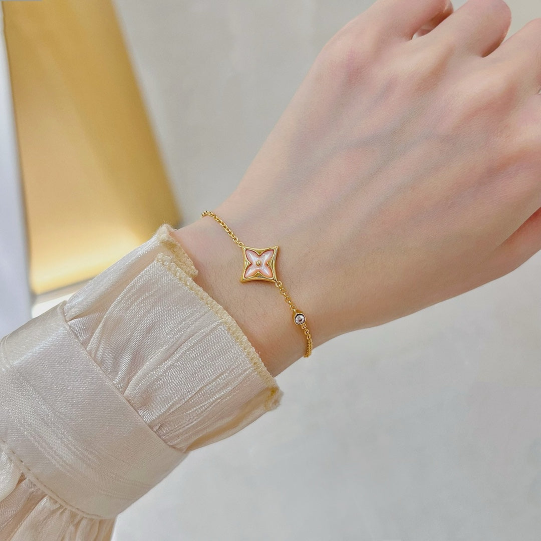 ¡®Moco¡¯STAR 1 DIAMOND PINK GOLD BRACELET
