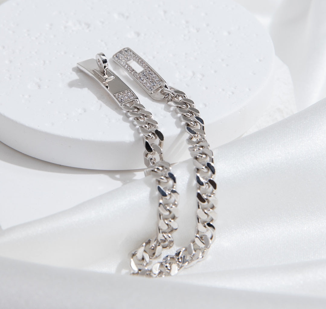 ¡®Moco¡¯KELLY CHAIN SILVER DIAMOND BRACELET