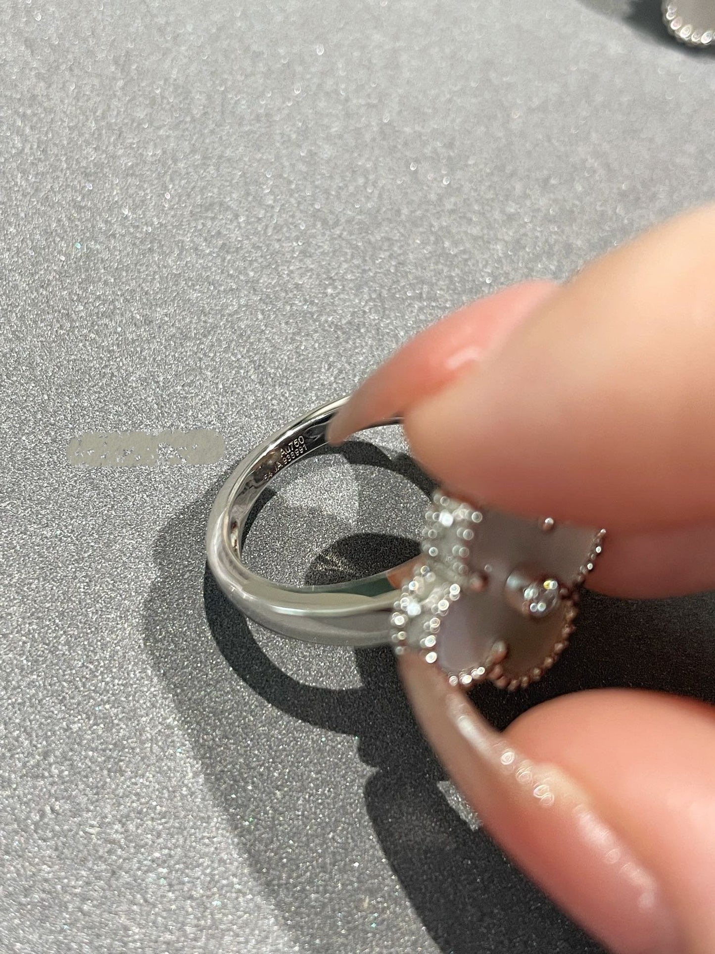 ¡®Moco¡¯CLOVER SILVER MOP DIAMOND RING