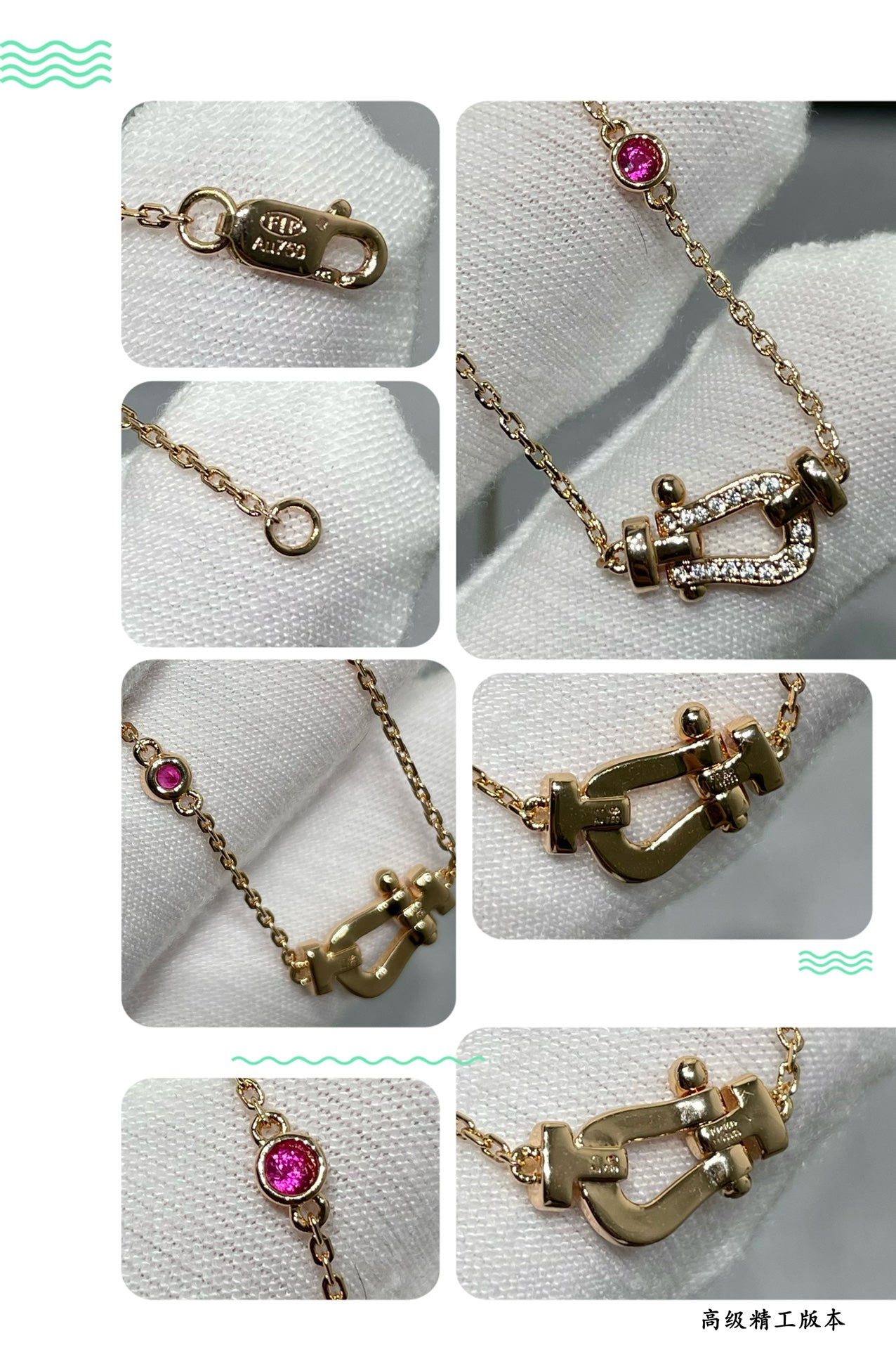 ¡®Moco¡¯FORCE 10 DIAMOND PINK GOLD NECKLACE