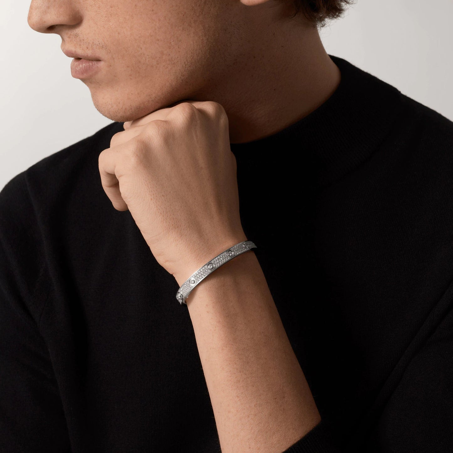 ¡®Moco¡¯LOVE BRACELET 6.1MM DIAMOND-PAVED 10 BIG DIAMONDS