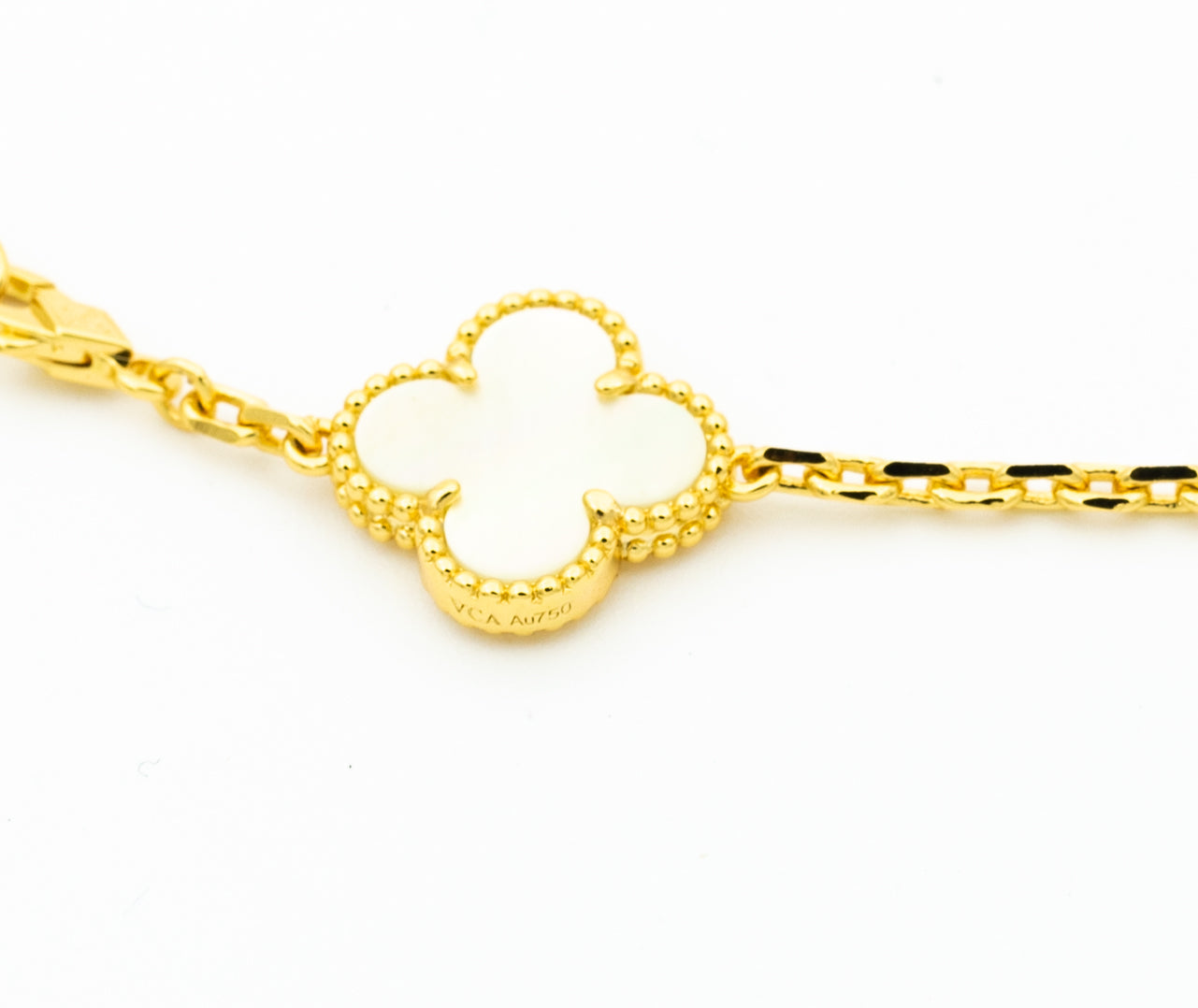 ¡®Moco¡¯CLOVER BRACELET 5 MOTIFS ONYX MOP