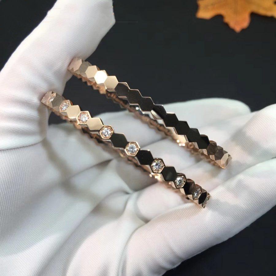 ¡®Moco¡¯BEE LOVE PINK GOLD DIAMOND BRACELET