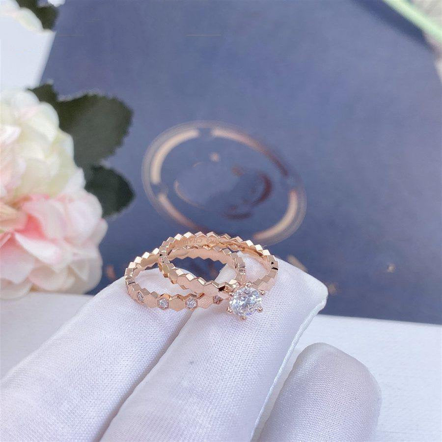 ¡®Moco¡¯BEE LOVE RING PINK GOLD 1 DIAMOND