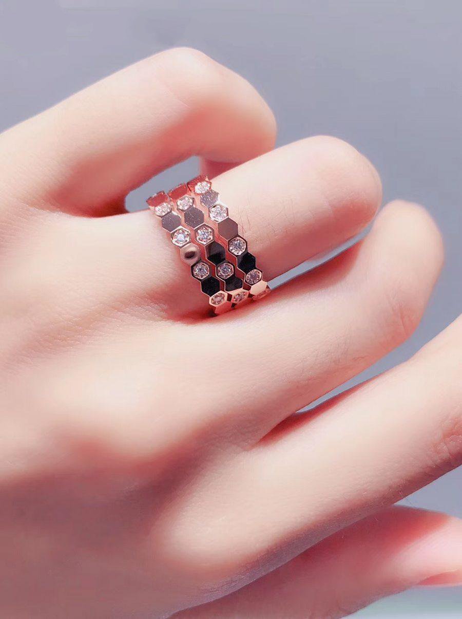 ¡®Moco¡¯BEE LOVE RING PINK GOLD DIAMOND