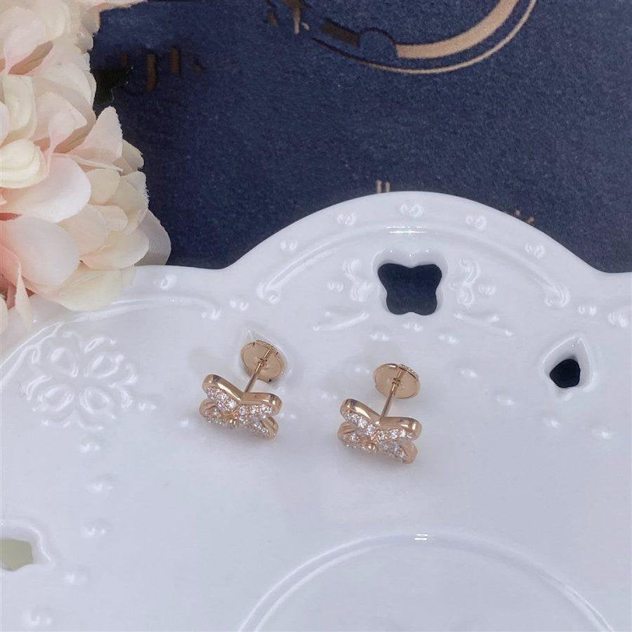 ¡®Moco¡¯JEUX DE PINK GOLD DIAMOND EARRINGS