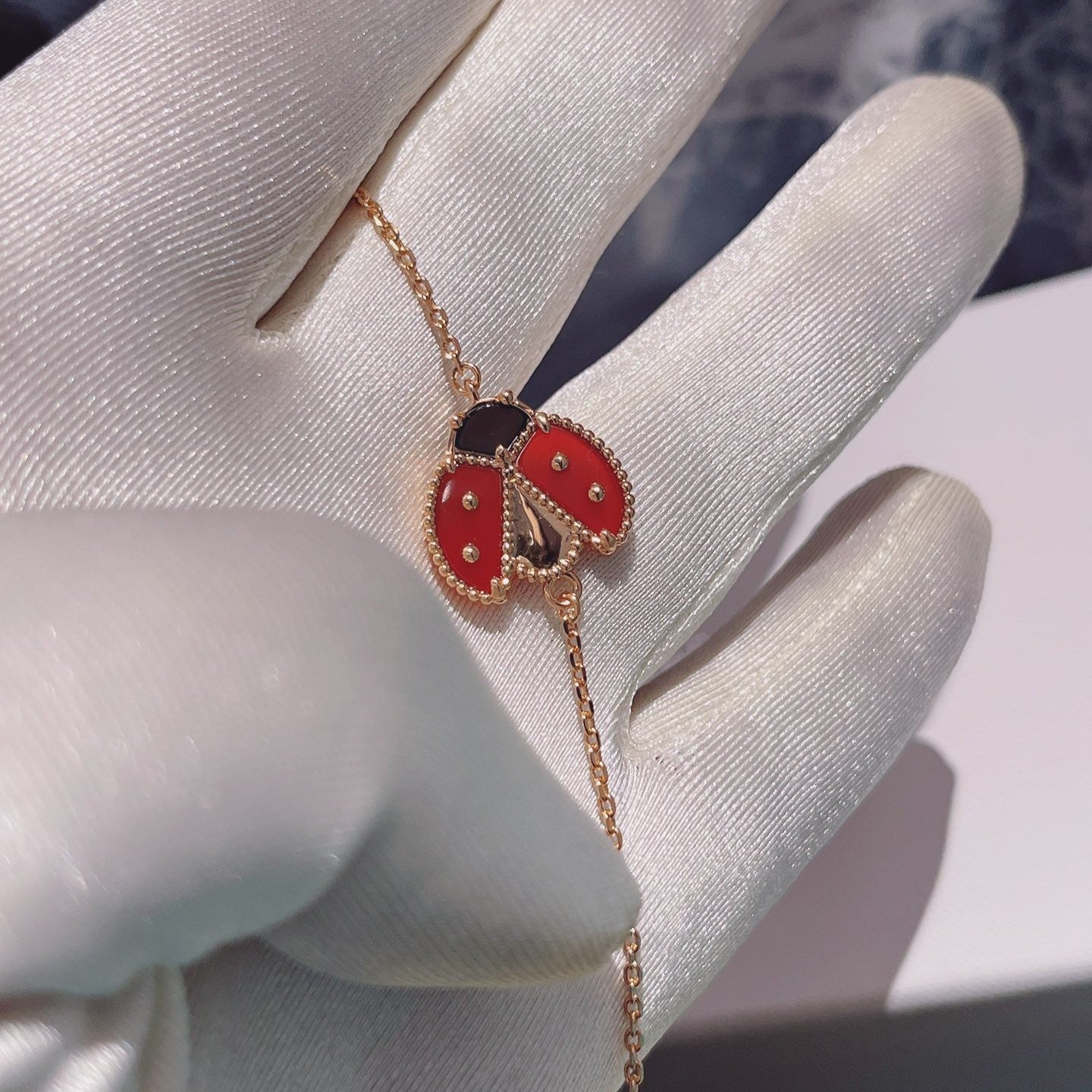 ¡®Moco¡¯LUCKY SPRING 1 MOTIF PINK GOLD BRACELET