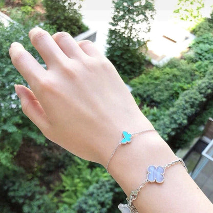¡®Moco¡¯BUTTERFLY TURQUOISE BUTTERFLY BRACELET SILVER