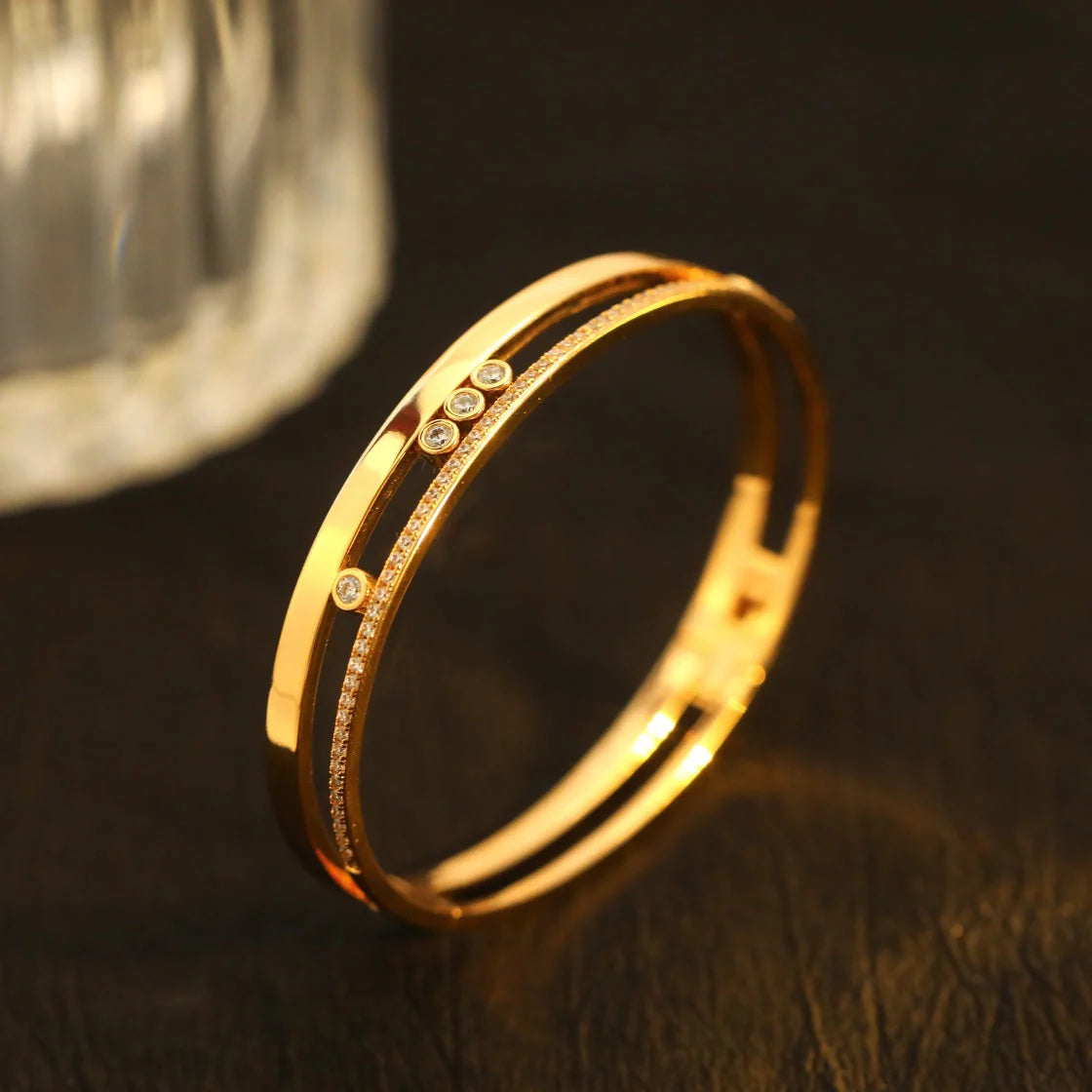 [ Moco ]Move Romane Diamond Bangle Bracelet
