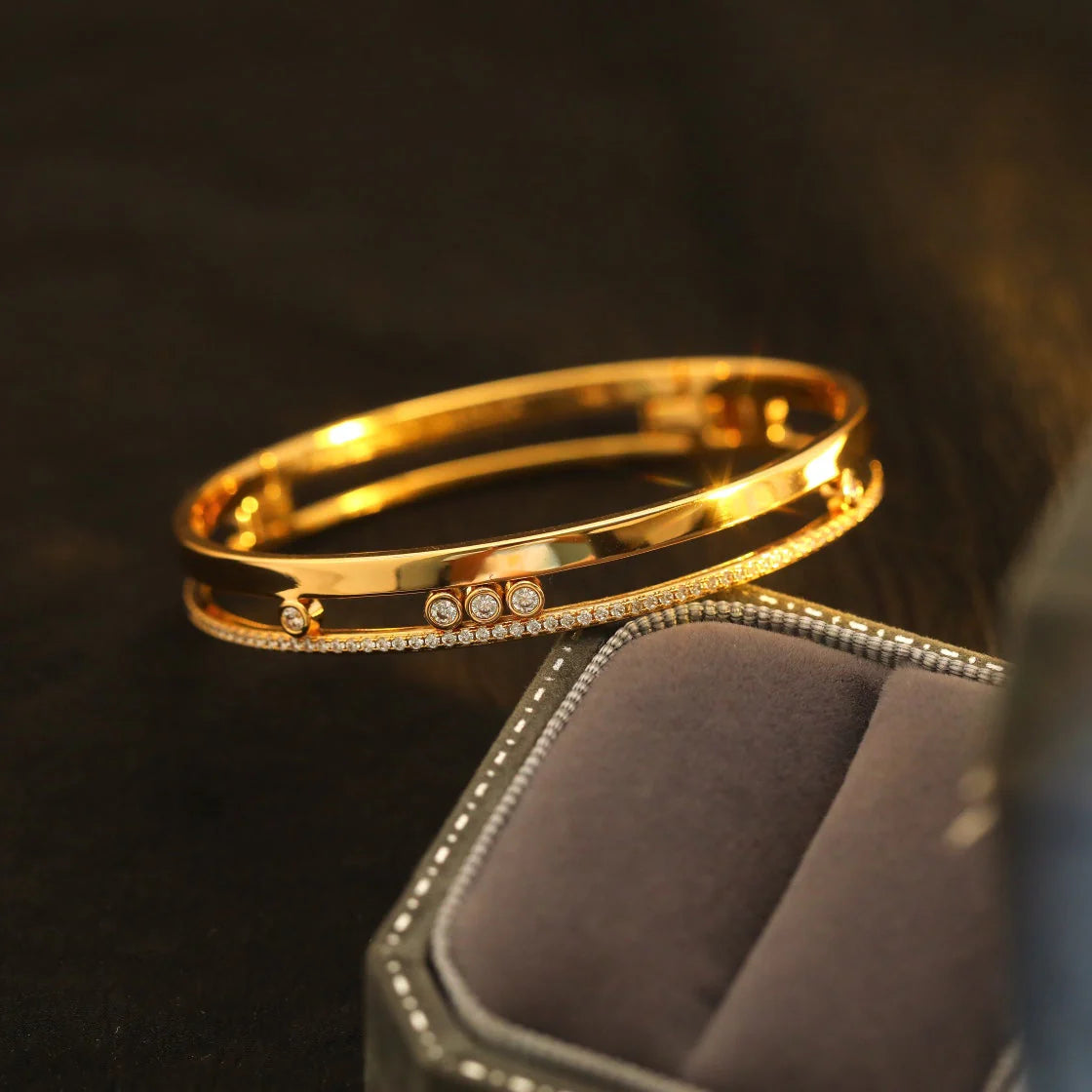 [ Moco ]Move Romane Diamond Bangle Bracelet
