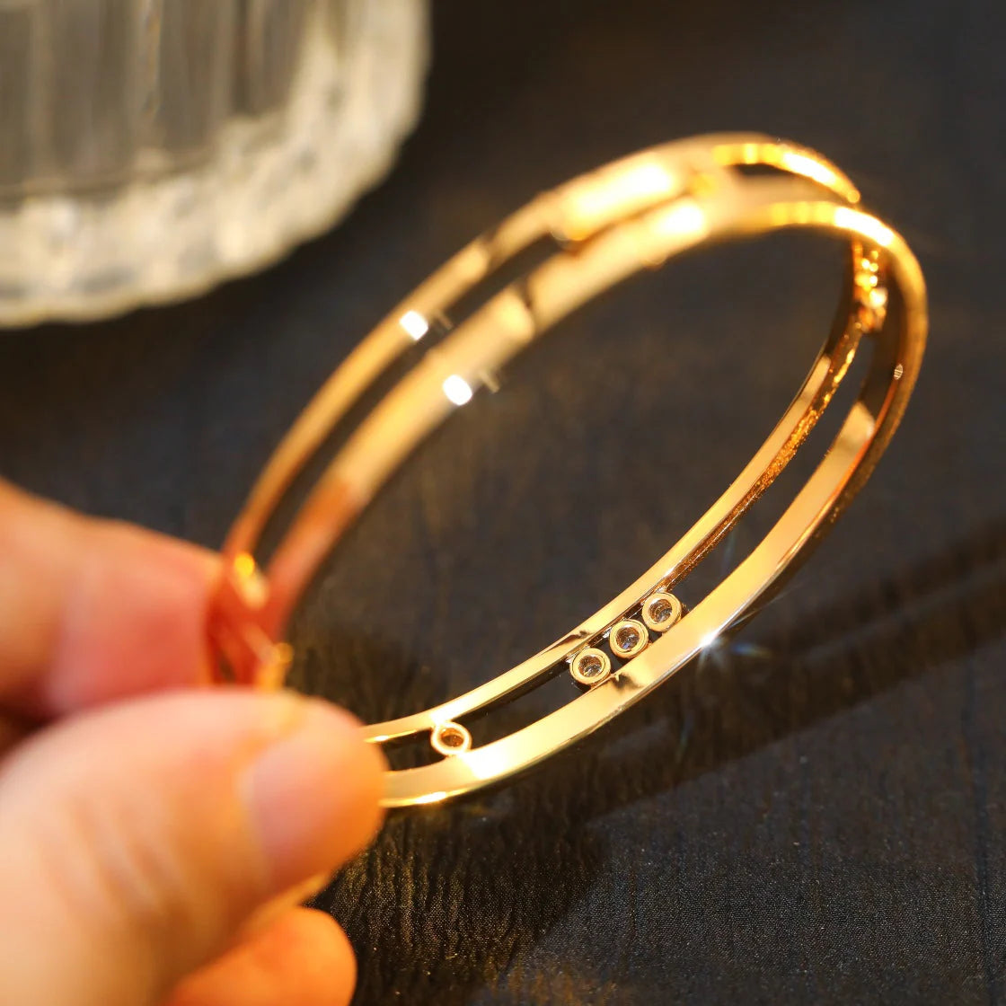 [ Moco ]Move Romane Diamond Bangle Bracelet