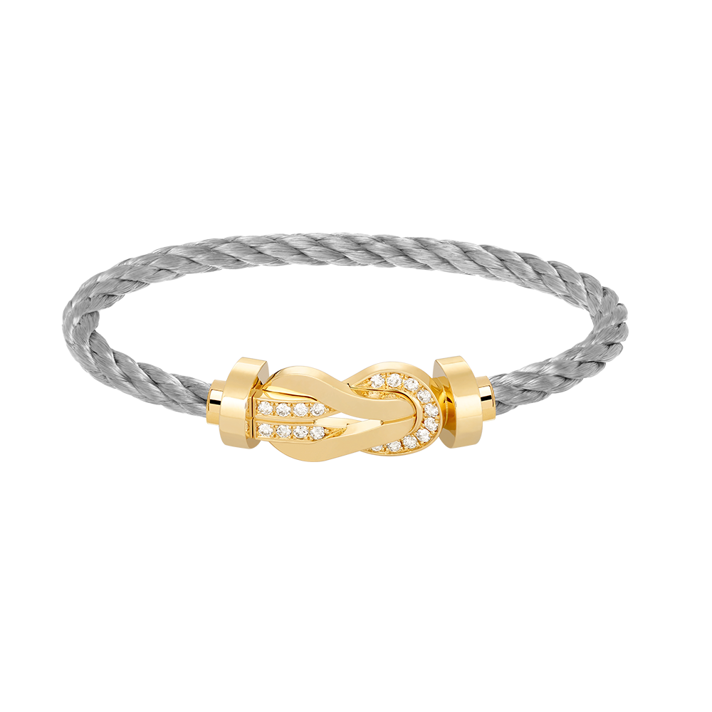 ¡®Moco¡¯CHANCE LARGE 8 FIGURE BUCKLE HALF DIAMOND BRACELET GOLD