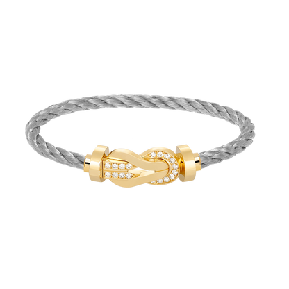 ¡®Moco¡¯CHANCE LARGE 8 FIGURE BUCKLE HALF DIAMOND BRACELET GOLD