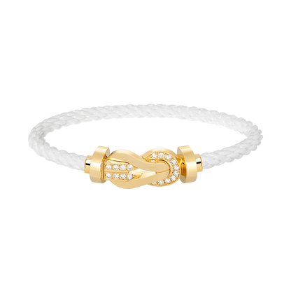 ¡®Moco¡¯CHANCE LARGE 8 FIGURE BUCKLE HALF DIAMOND BRACELET GOLD