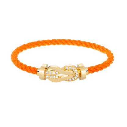 ¡®Moco¡¯CHANCE LARGE 8 FIGURE BUCKLE HALF DIAMOND BRACELET GOLD