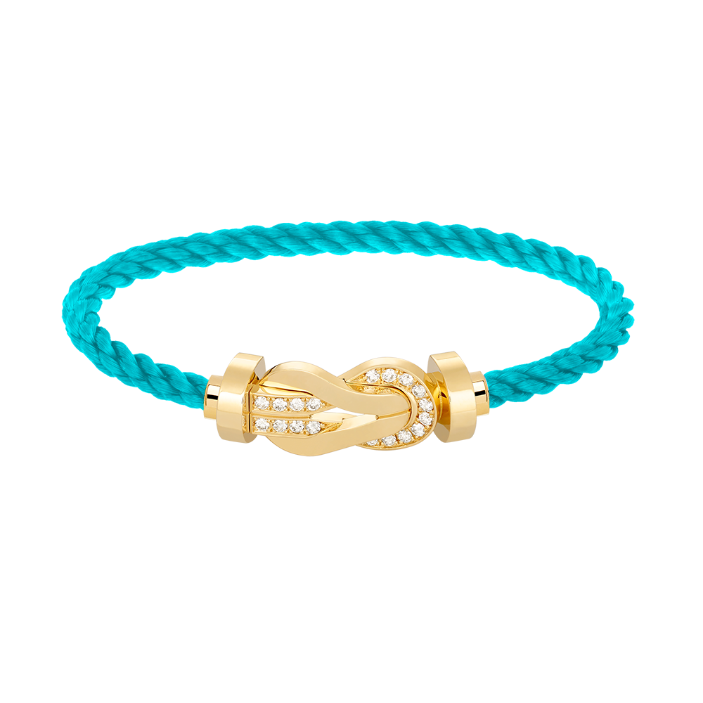 ¡®Moco¡¯CHANCE LARGE 8 FIGURE BUCKLE HALF DIAMOND BRACELET GOLD