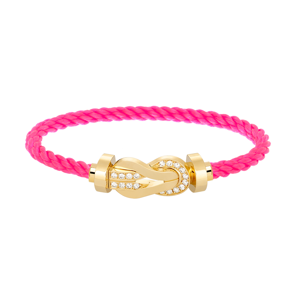 ¡®Moco¡¯CHANCE LARGE 8 FIGURE BUCKLE HALF DIAMOND BRACELET GOLD