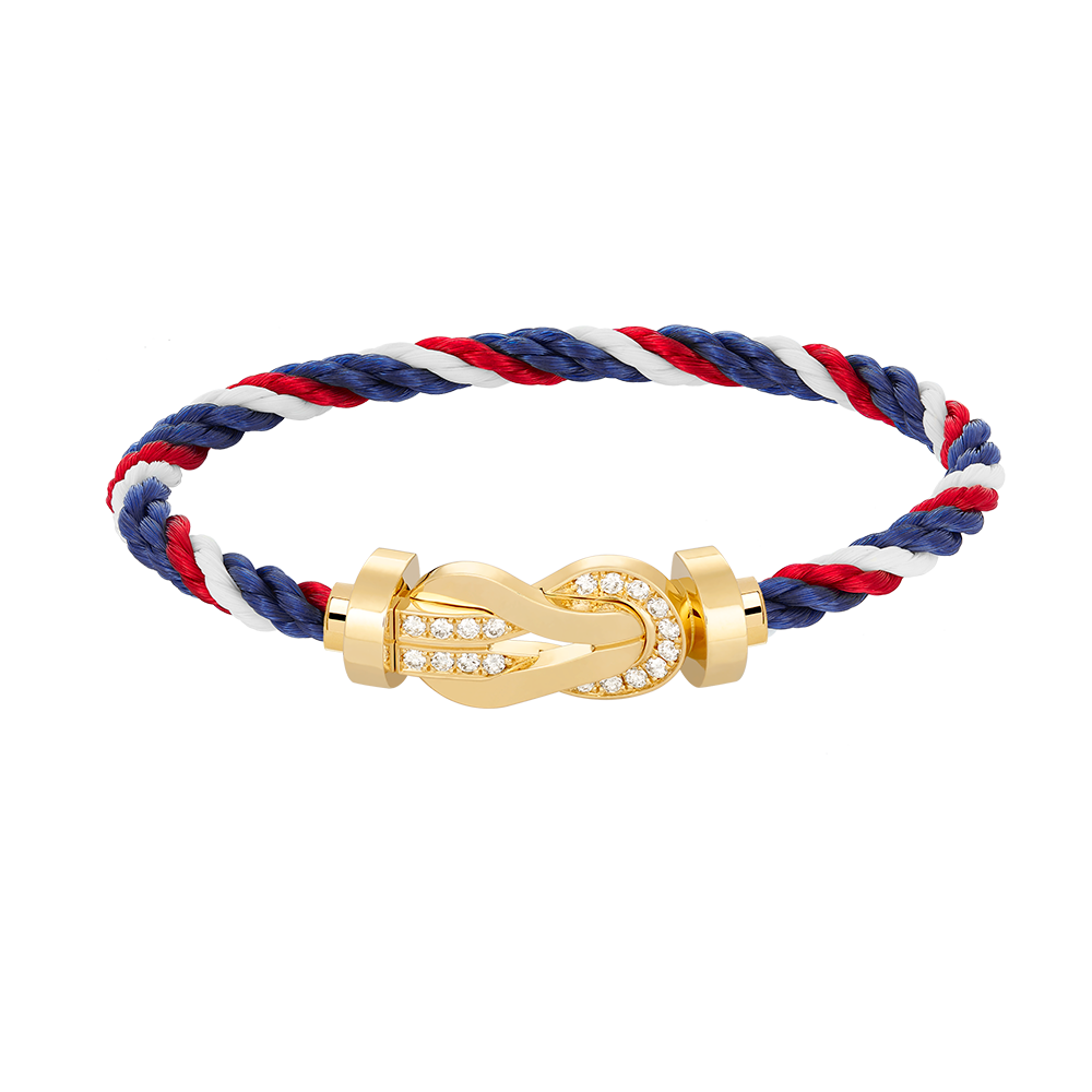 ¡®Moco¡¯CHANCE LARGE 8 FIGURE BUCKLE HALF DIAMOND BRACELET GOLD