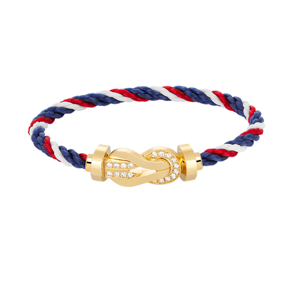 ¡®Moco¡¯CHANCE LARGE 8 FIGURE BUCKLE HALF DIAMOND BRACELET GOLD