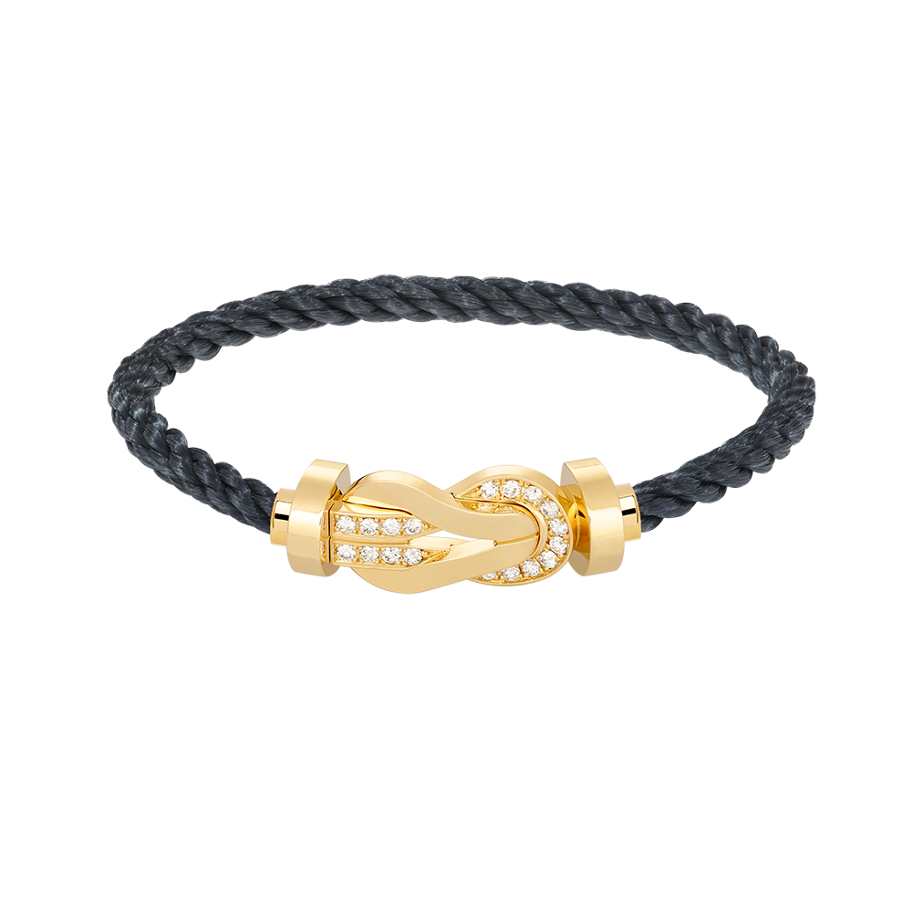 ¡®Moco¡¯CHANCE LARGE 8 FIGURE BUCKLE HALF DIAMOND BRACELET GOLD