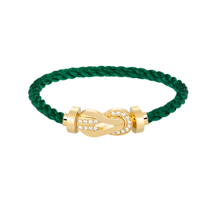 ¡®Moco¡¯CHANCE LARGE 8 FIGURE BUCKLE HALF DIAMOND BRACELET GOLD