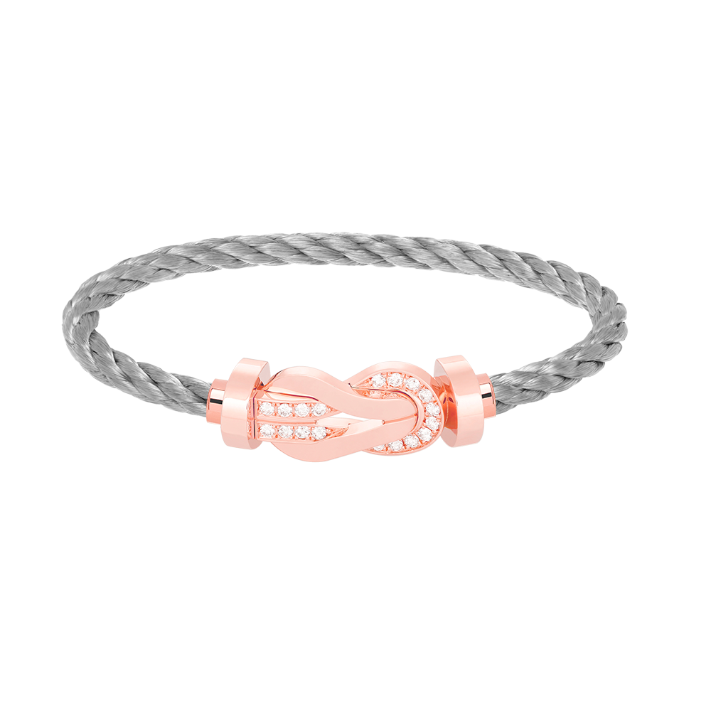 ¡®Moco¡¯CHANCE LARGE 8 FIGURE BUCKLE HALF DIAMOND BRACELET ROSE GOLD