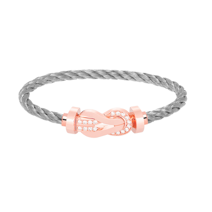 ¡®Moco¡¯CHANCE LARGE 8 FIGURE BUCKLE HALF DIAMOND BRACELET ROSE GOLD