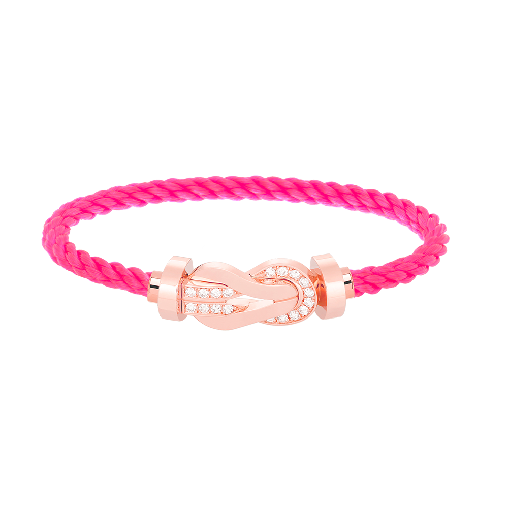 ¡®Moco¡¯CHANCE LARGE 8 FIGURE BUCKLE HALF DIAMOND BRACELET ROSE GOLD