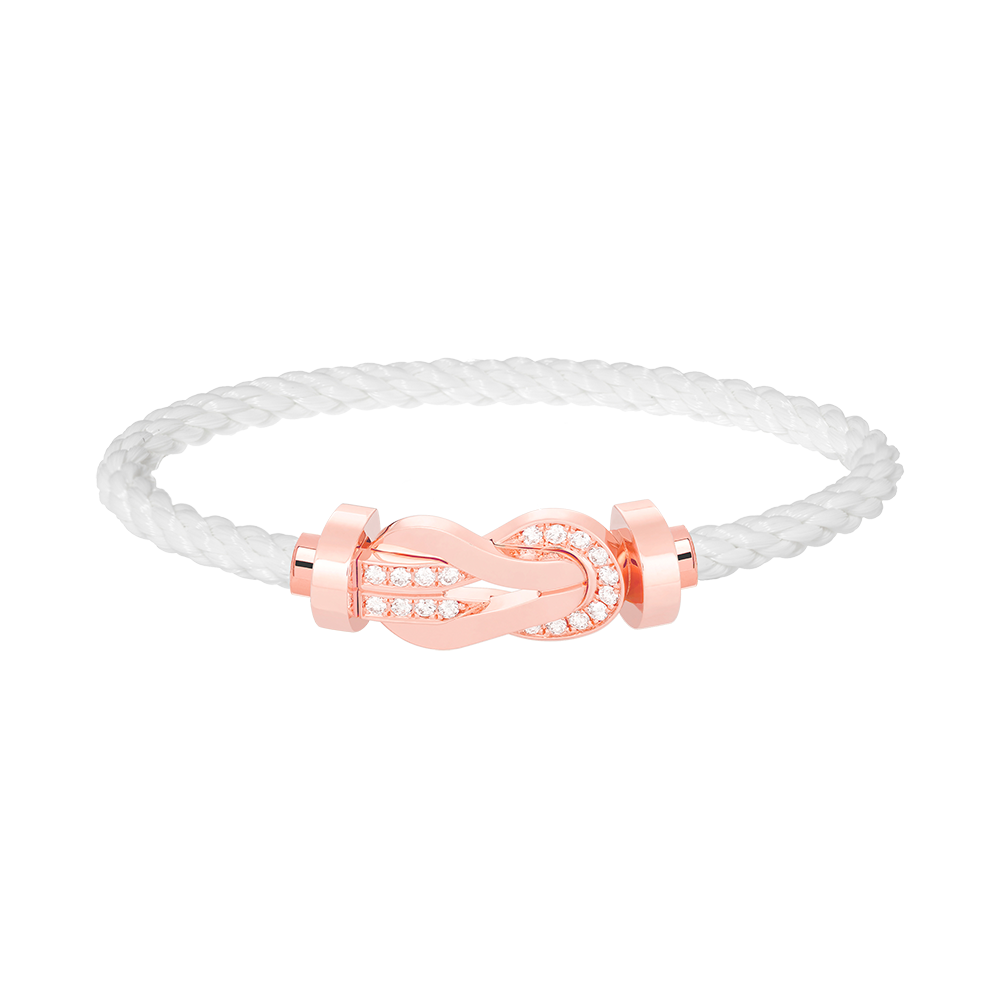 ¡®Moco¡¯CHANCE LARGE 8 FIGURE BUCKLE HALF DIAMOND BRACELET ROSE GOLD