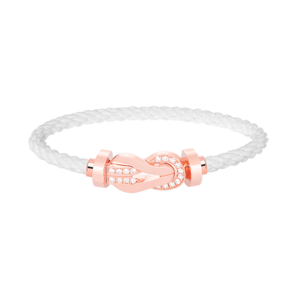 ¡®Moco¡¯CHANCE LARGE 8 FIGURE BUCKLE HALF DIAMOND BRACELET ROSE GOLD