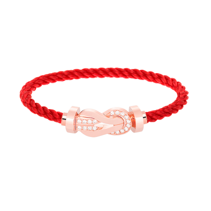 ¡®Moco¡¯CHANCE LARGE 8 FIGURE BUCKLE HALF DIAMOND BRACELET ROSE GOLD