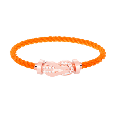 ¡®Moco¡¯CHANCE LARGE 8 FIGURE BUCKLE HALF DIAMOND BRACELET ROSE GOLD