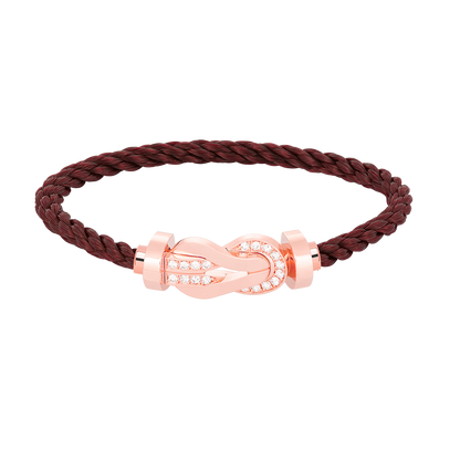 ¡®Moco¡¯CHANCE LARGE 8 FIGURE BUCKLE HALF DIAMOND BRACELET ROSE GOLD