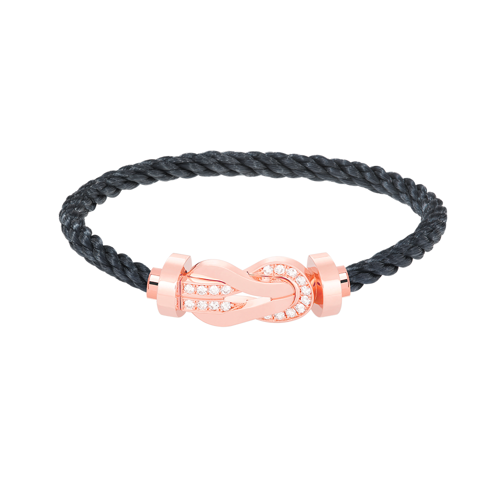 ¡®Moco¡¯CHANCE LARGE 8 FIGURE BUCKLE HALF DIAMOND BRACELET ROSE GOLD