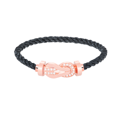 ¡®Moco¡¯CHANCE LARGE 8 FIGURE BUCKLE HALF DIAMOND BRACELET ROSE GOLD