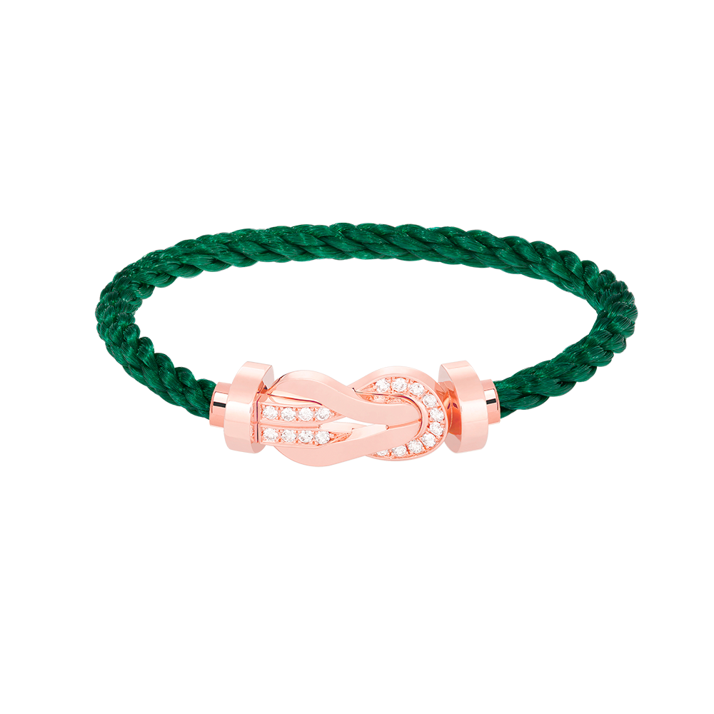 ¡®Moco¡¯CHANCE LARGE 8 FIGURE BUCKLE HALF DIAMOND BRACELET ROSE GOLD