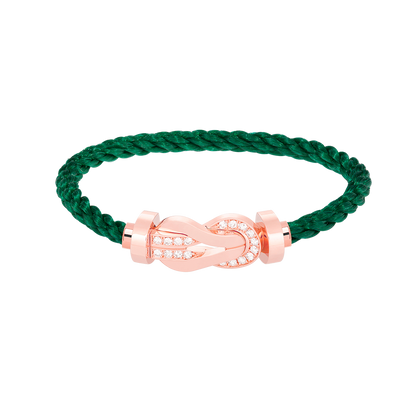 ¡®Moco¡¯CHANCE LARGE 8 FIGURE BUCKLE HALF DIAMOND BRACELET ROSE GOLD