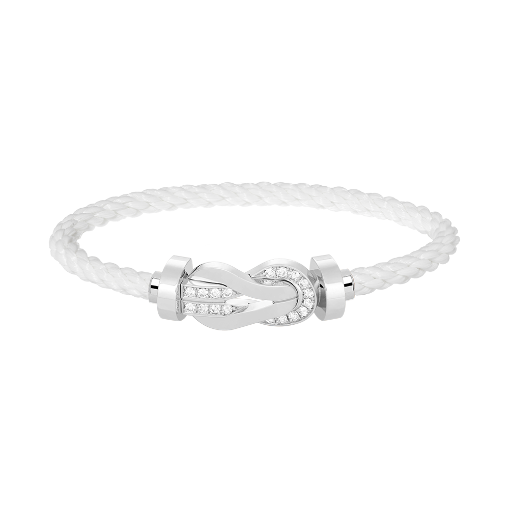 ¡®Moco¡¯CHANCE LARGE 8 FIGURE BUCKLE HALF DIAMOND BRACELET SILVER