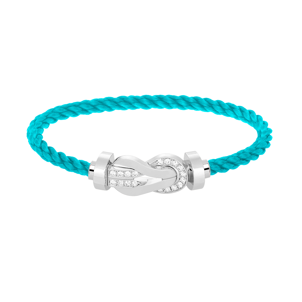 ¡®Moco¡¯CHANCE LARGE 8 FIGURE BUCKLE HALF DIAMOND BRACELET SILVER