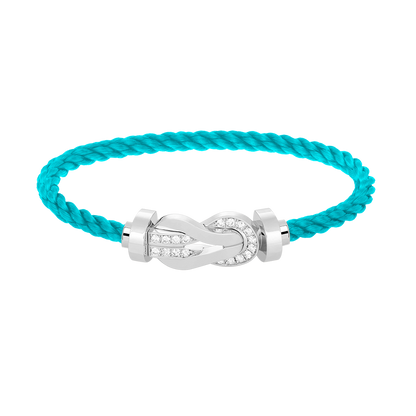 ¡®Moco¡¯CHANCE LARGE 8 FIGURE BUCKLE HALF DIAMOND BRACELET SILVER