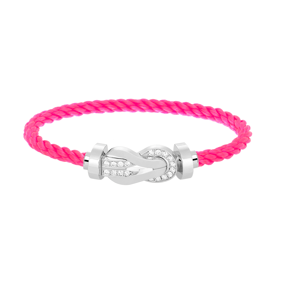 ¡®Moco¡¯CHANCE LARGE 8 FIGURE BUCKLE HALF DIAMOND BRACELET SILVER