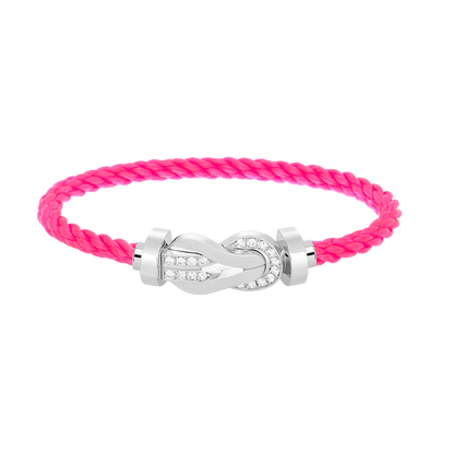 ¡®Moco¡¯CHANCE LARGE 8 FIGURE BUCKLE HALF DIAMOND BRACELET SILVER