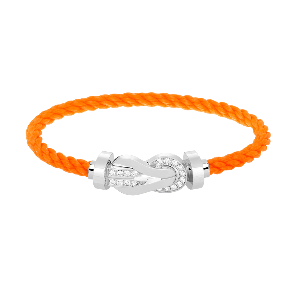 ¡®Moco¡¯CHANCE LARGE 8 FIGURE BUCKLE HALF DIAMOND BRACELET SILVER