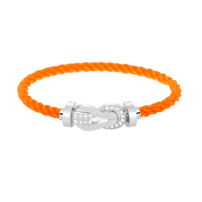 ¡®Moco¡¯CHANCE LARGE 8 FIGURE BUCKLE HALF DIAMOND BRACELET SILVER